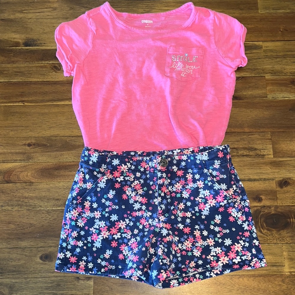 Girls Gymboree shirt and short set. Great condition.